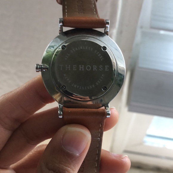 The Horse Watch Blue Face with Brown Leather Band - Picture 5 of 5